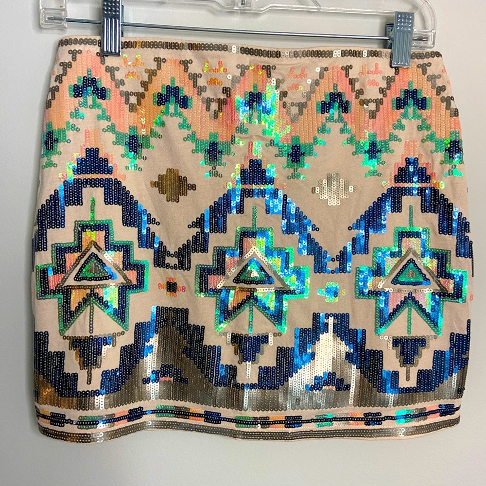 Express XS sequin mini skirt